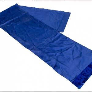 OSCAR DE LA RENTA -  ROYAL BLUE SEQUIN SCARF 100% Silk